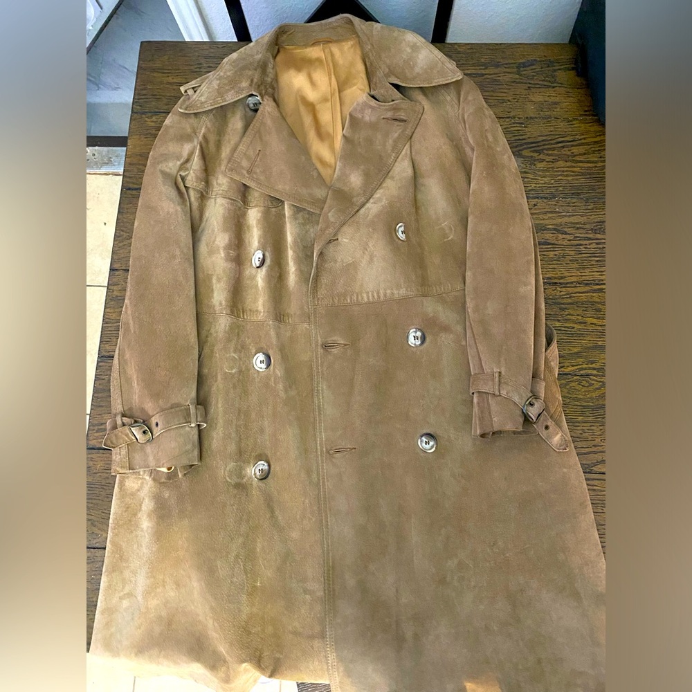 Suede Trench Coat